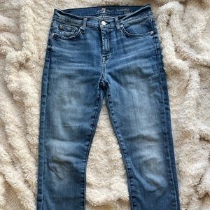 7 For All Mankind Roxanne Ankle Raw Hem Jeans